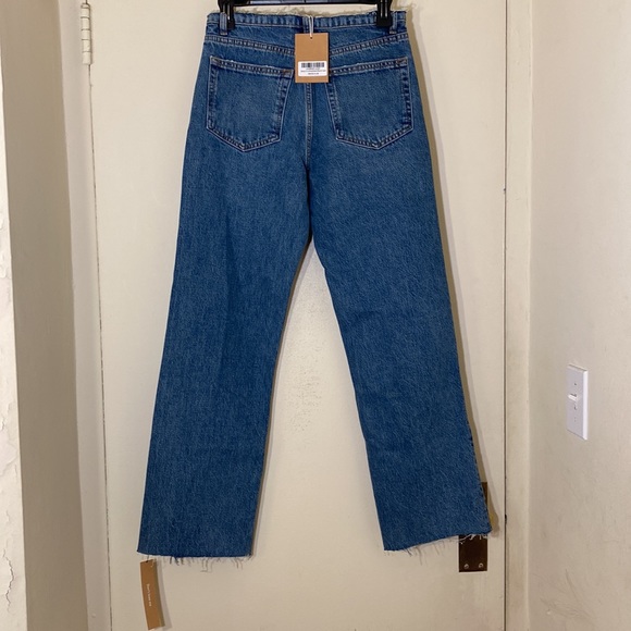 NWT Reformation Mariah Cut Off Waistband Straight Jeans size 29 but fits a 27 - Picture 11 of 17